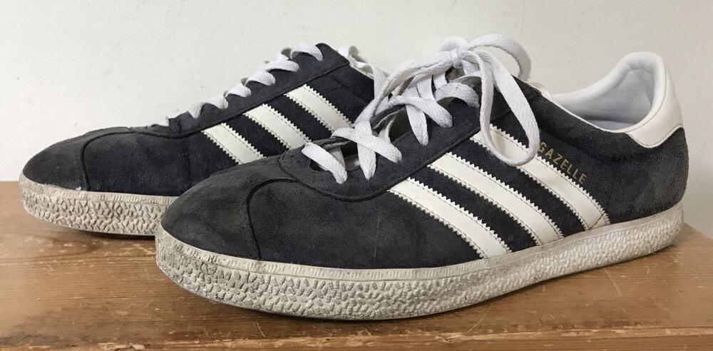 Adidas Vintage Style Gazelle NAvy Blue White Suede Leather Athletic Sneakers 12